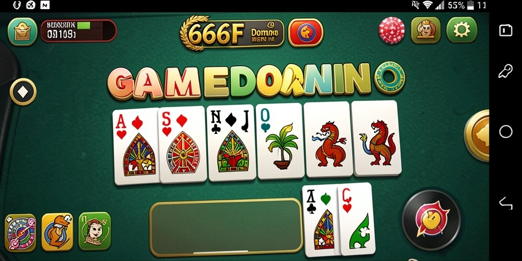 Tampilan gameplay dominonya yang menarik dan interaktif.