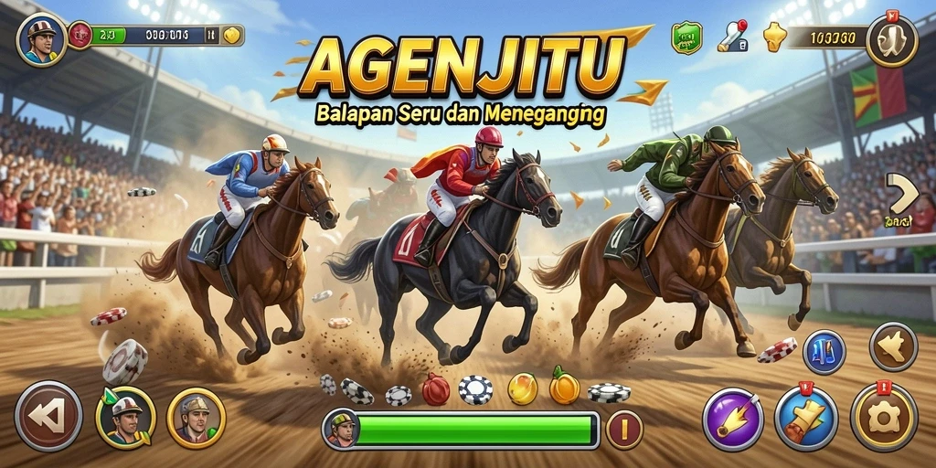 Tampilan aksi balap dalam AGENJITU yang seru dan menantang.