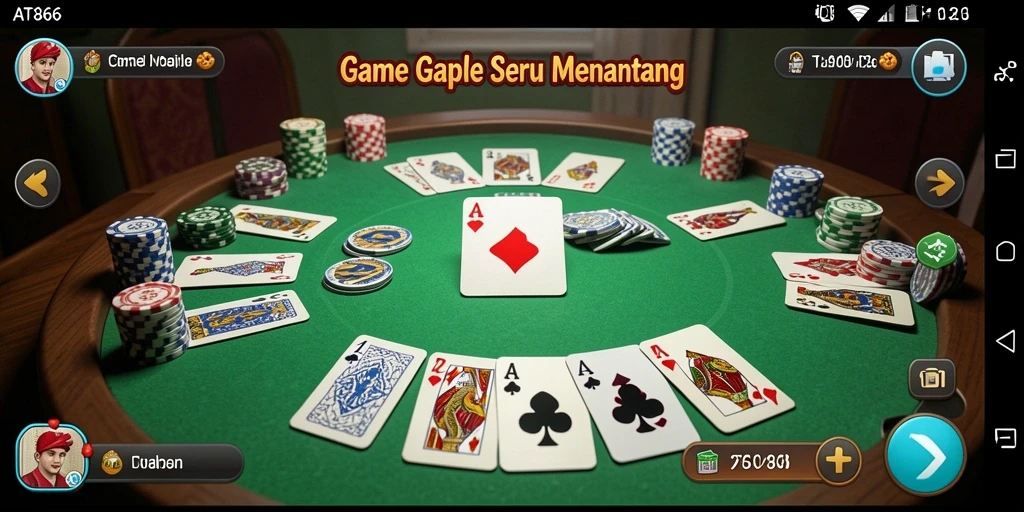 Tampilan gameplay Gaple yang menarik dan interaktif.