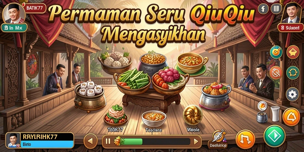 Screenshot utama BATIK77 menampilkan serunya gameplay QiuQiu.