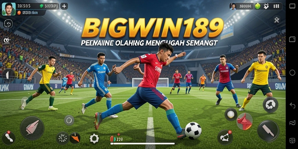 Tangkapan layar menunjukkan aksi seru di pertandingan olahraga BIGWIN189.