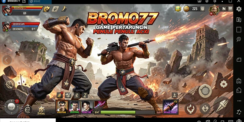 Tampilan seru dari pertarungan di BROMO77.