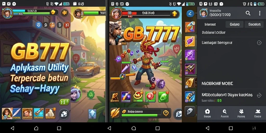 Screenshot GB777 menampilkan antarmuka pengguna yang mudah dan fitur utility lengkap.