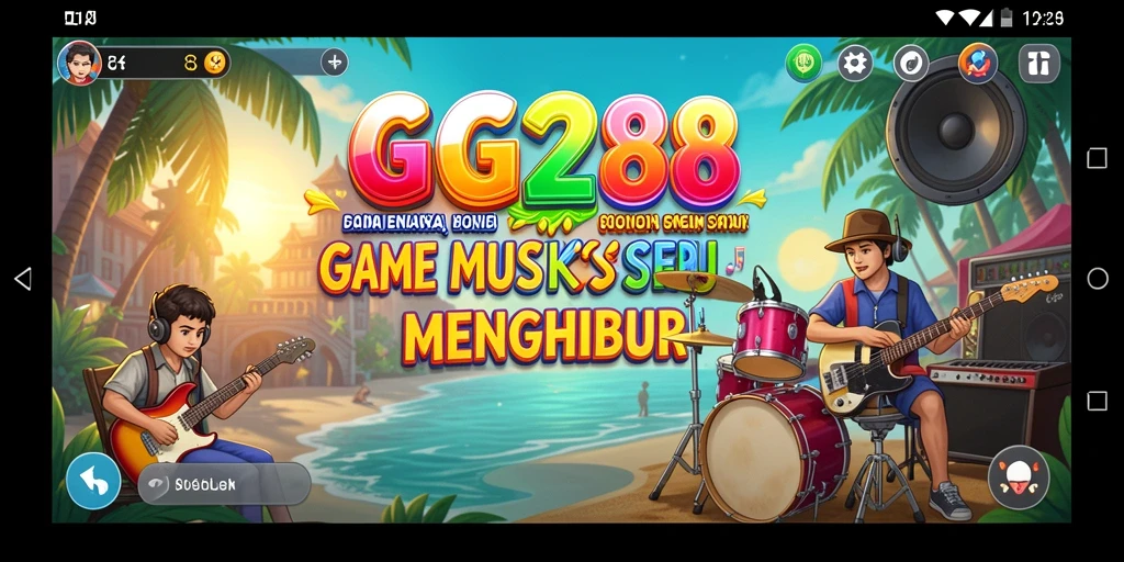 Screenshot GG288 menunjukkan gameplay menarik dengan berbagai lagu musik.