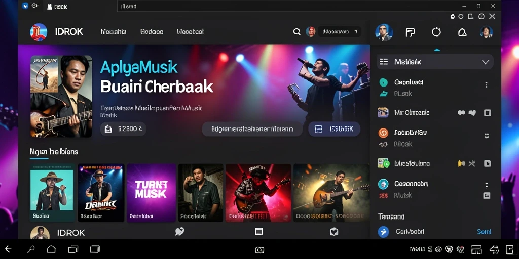 Screenshot gameplay <strong>IDROK</strong> menampilkan koleksi musik yang beragam.