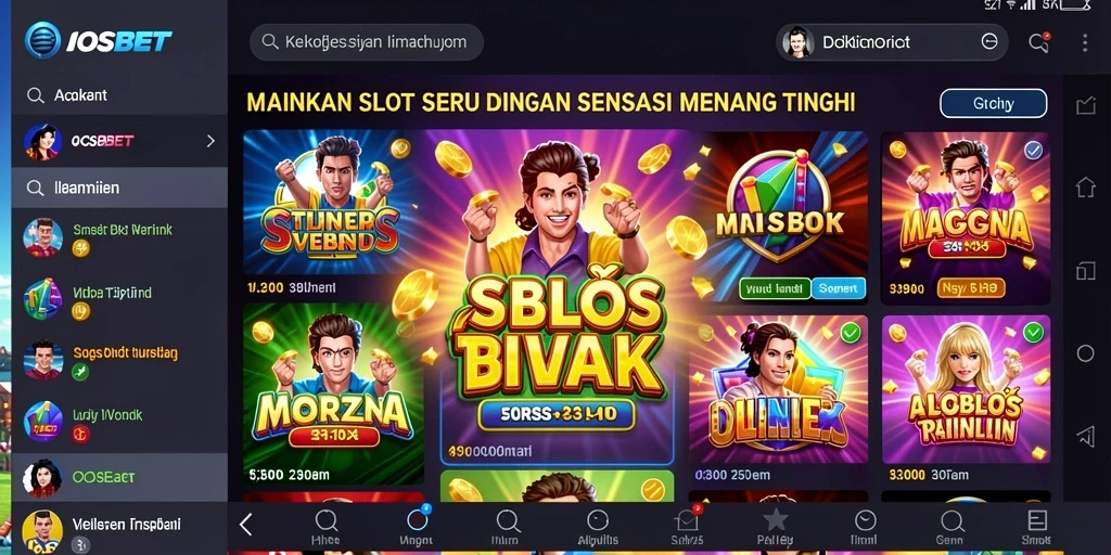 Tampilan screenshot utama IOSBET dengan gameplay Slot yang mendebarkan.