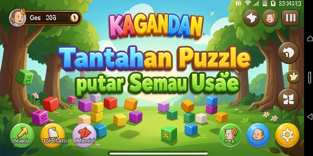 Tampilan gameplay seru di KAGANDAN dengan berbagai teka-teki.