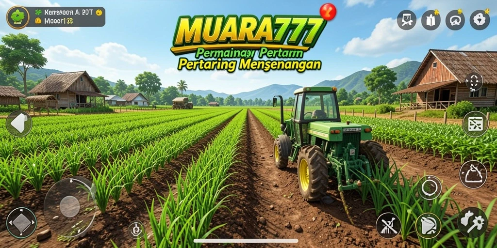 Tampilan gameplay MUARA777 dengan aktivitas bertani yang seru.