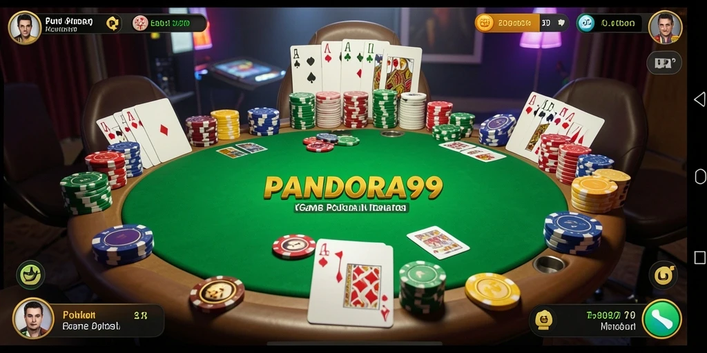 Tampilan permainan poker yang menarik di PANDORA99.