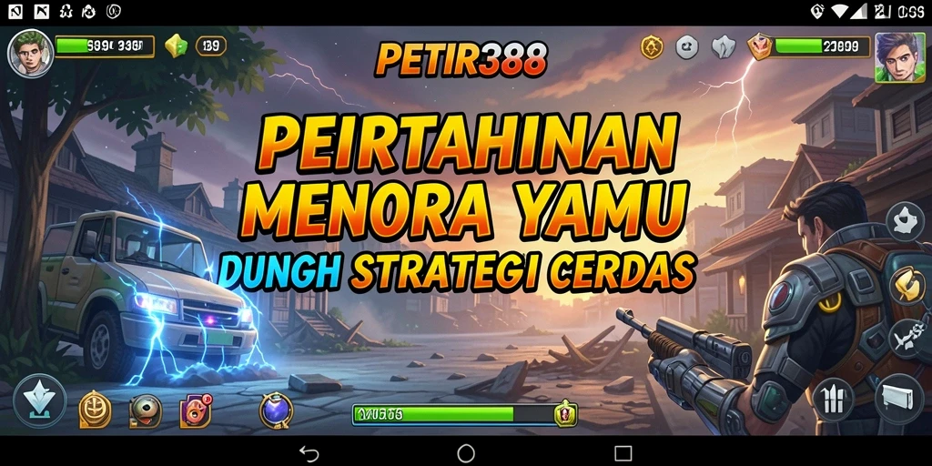 Screenshot gameplay menampilkan strategi pertahanan Tower Defense yang intens.