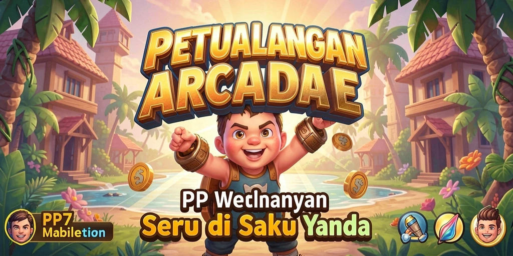 Screenshot menunjukkan aksi seru gameplay Arcade PP7 yang dinamis.