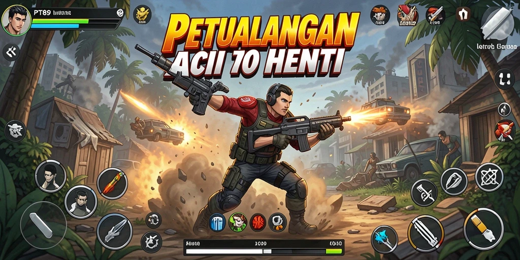 Tampilan gameplay aksi yang mendebarkan di PT89.