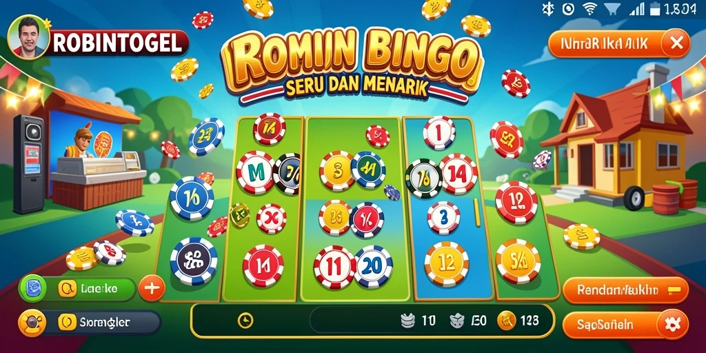 Tampilan gameplay seru ROBINTOGEL dalam permainan Bingo.