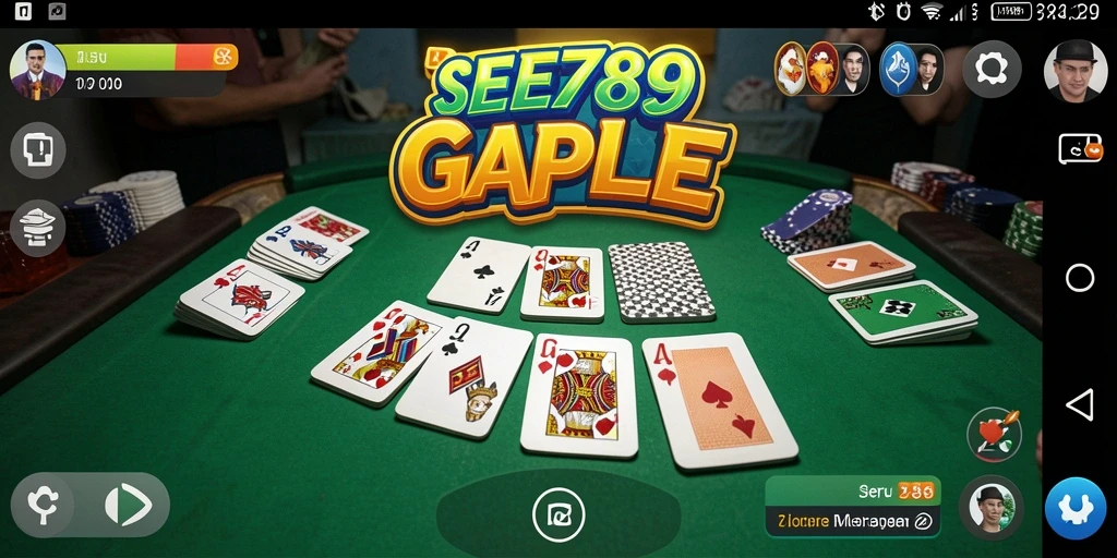 Tampilan gameplay Gaple yang seru dan mendebarkan di SEE789.