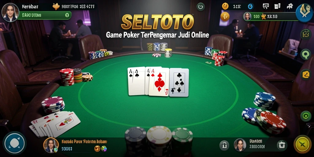 Tampilan menarik dari gameplay Poker di SELTOTO.
