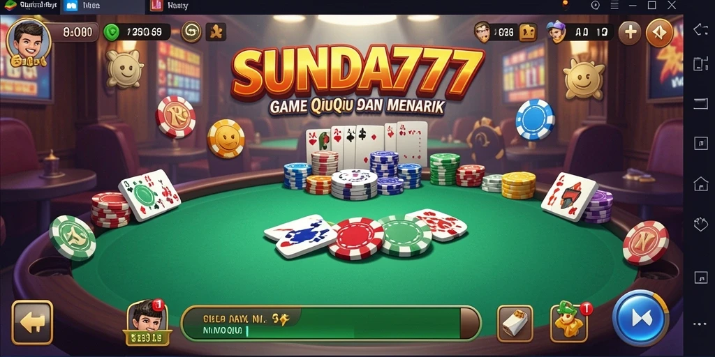 Tampilan gameplay seru SUNDA777 dalam permainan QiuQiu.