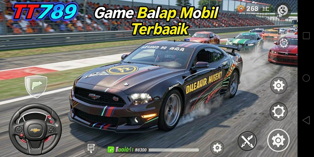 Screenshot gameplay TT789 menampilkan aksi balap yang mendebarkan.
