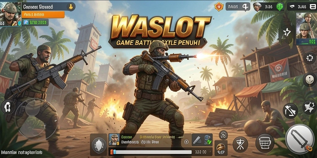 Tampilan gameplay WASLOT dengan pertarungan seru dan strategi.