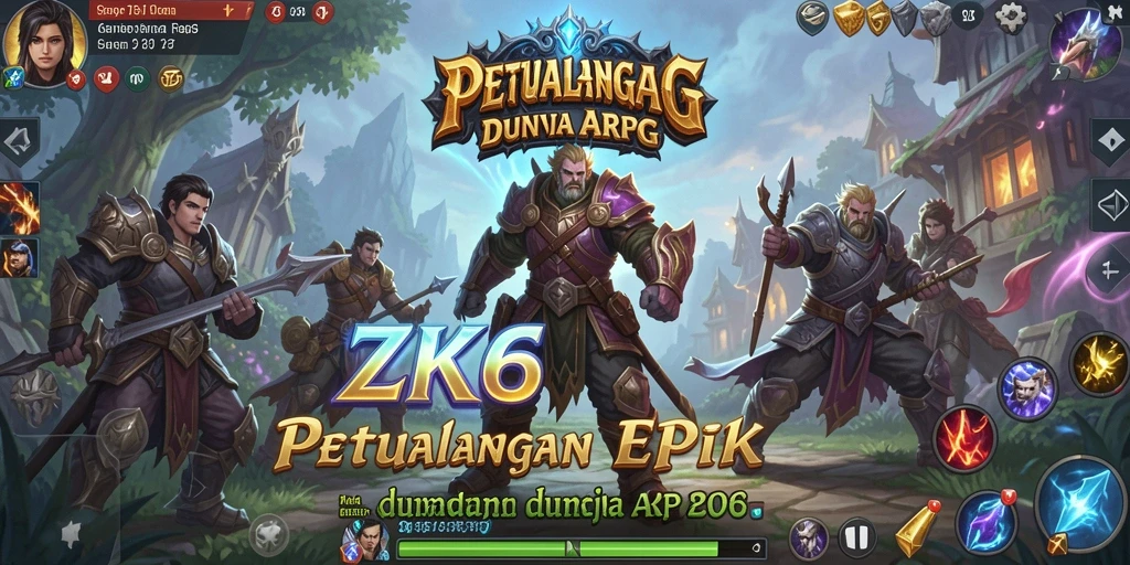 Tangkapan layar menampilkan aksi seru dalam game ARPG ZK6.